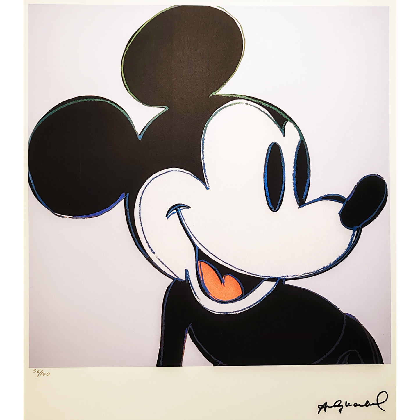 Grey edition Andy Warhol "Mickey Mouse" Limited Series Lithograph by Leo Castelli New York.