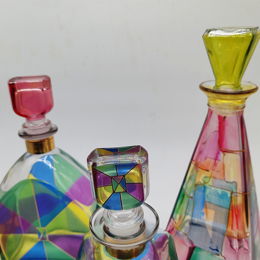 Vintage Set of three Liquor / Decorative Bottles - 1970s
