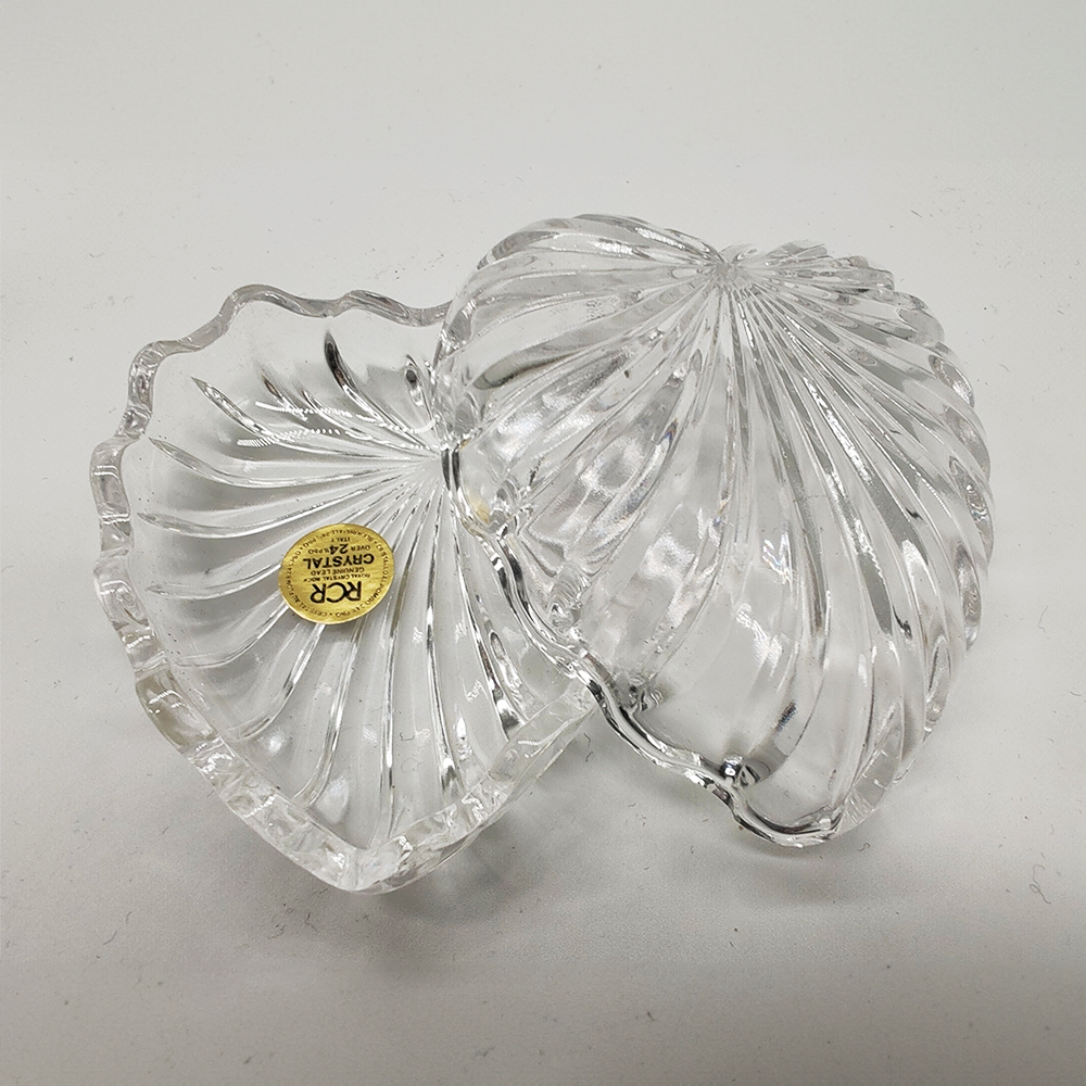 Vintage Set of Crystal jewelery Boxes by RCR - Set of Three - Italy 1970s.