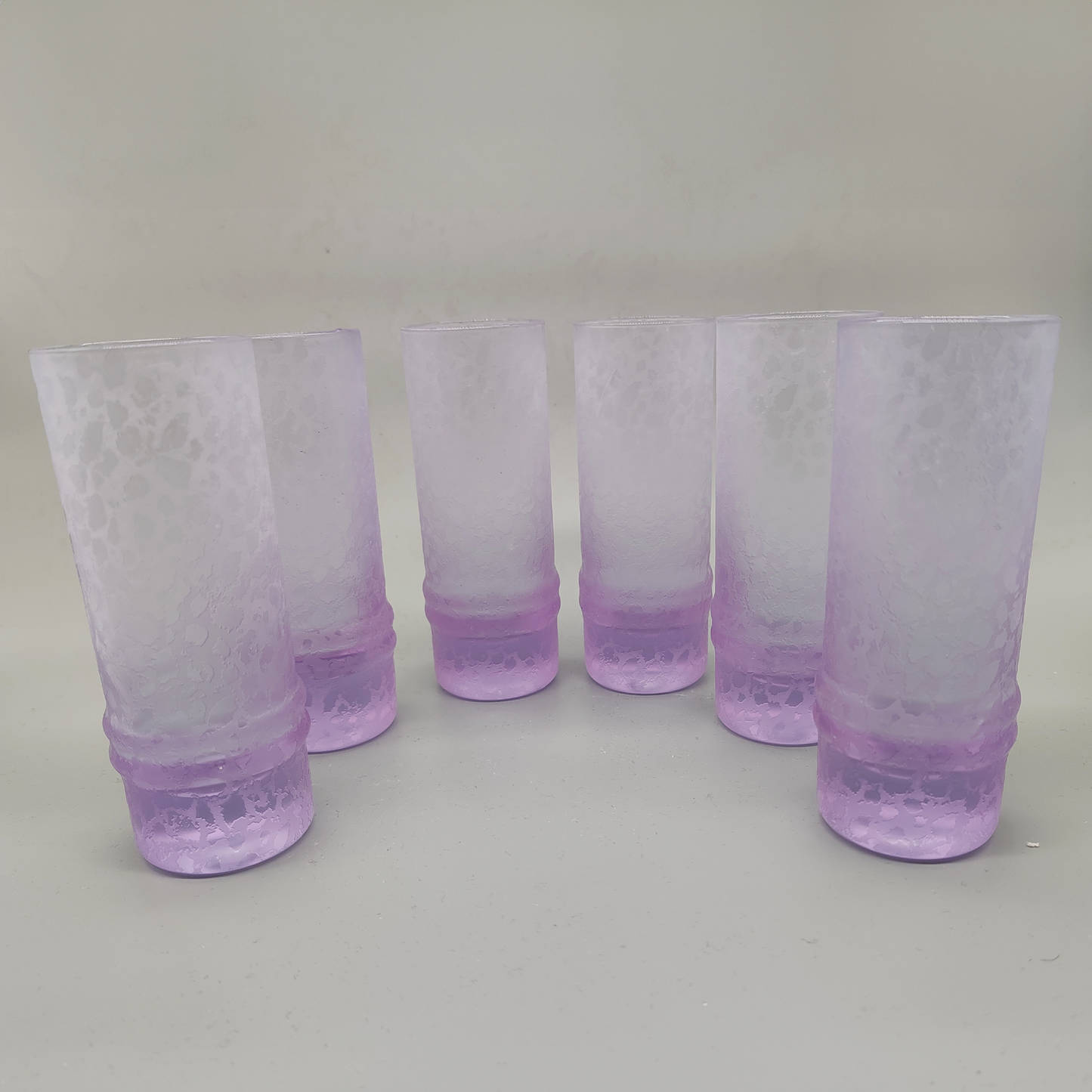 Crystal set with ice bucket and 4 glasses by VAV Cristallerie 1970s