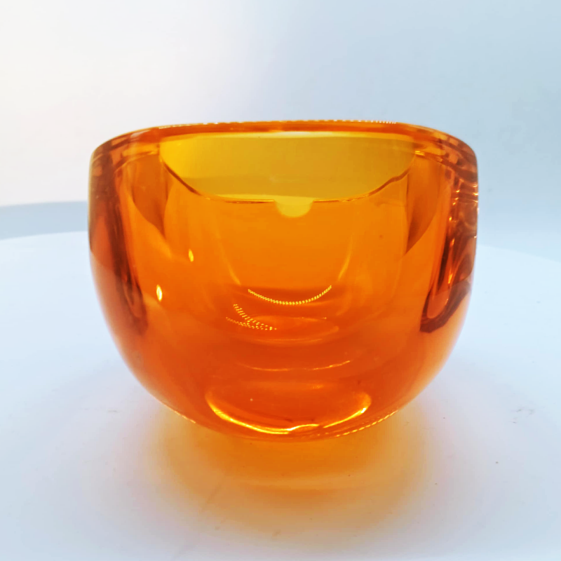 1960s Rare Square with Round Corners Ashtray or Catch-all in Murano Glass with inclined support
