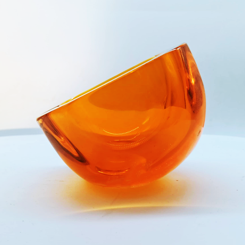 1960s Rare Square with Round Corners Ashtray or Catch-all in Murano Glass with inclined support