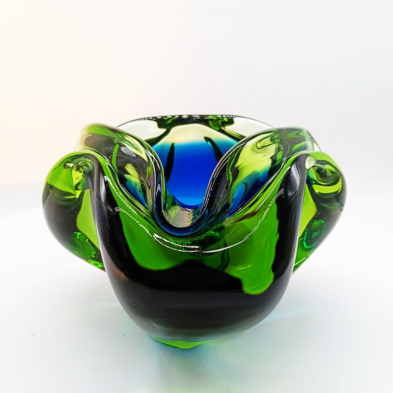 1960s Stunning Big Ashtray or Catch-all in Murano Glass by Flavio Poli. Made in Italy