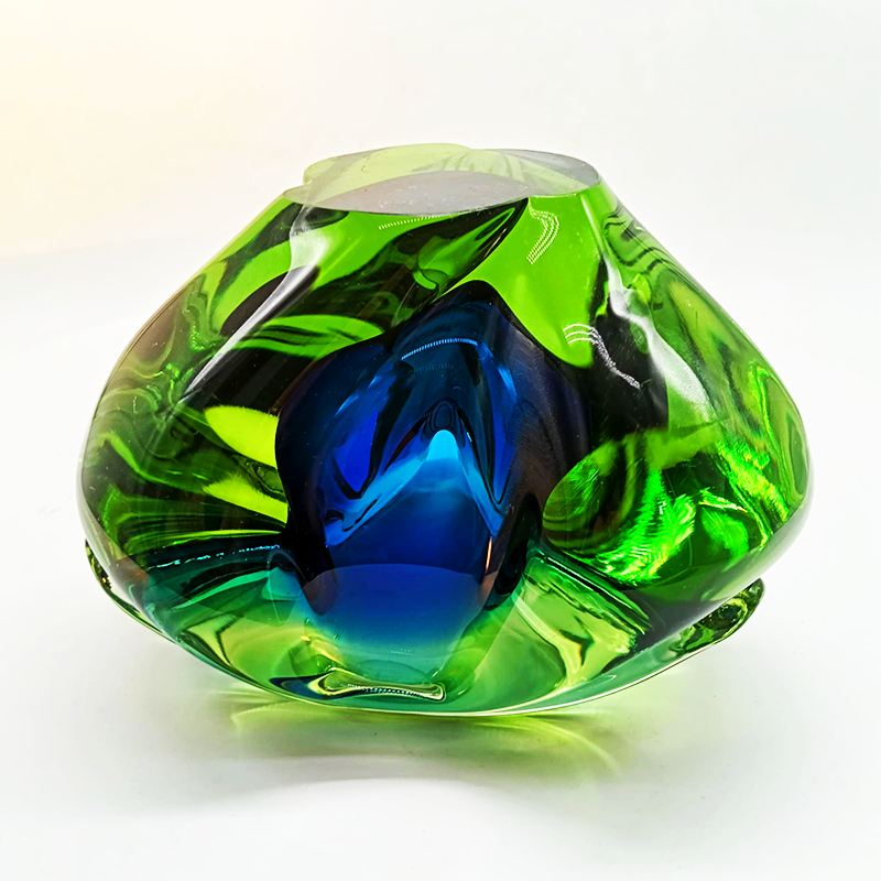 1960s Stunning Big Ashtray or Catch-all in Murano Glass by Flavio Poli. Made in Italy