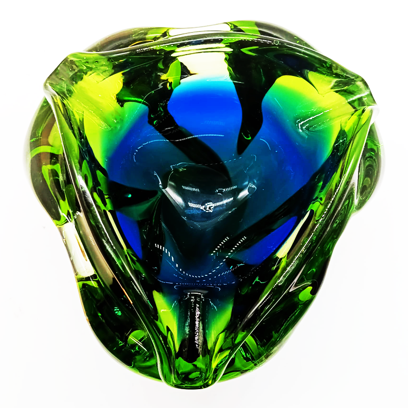1960s Stunning Big Ashtray or Catch-all in Murano Glass by Flavio Poli. Made in Italy