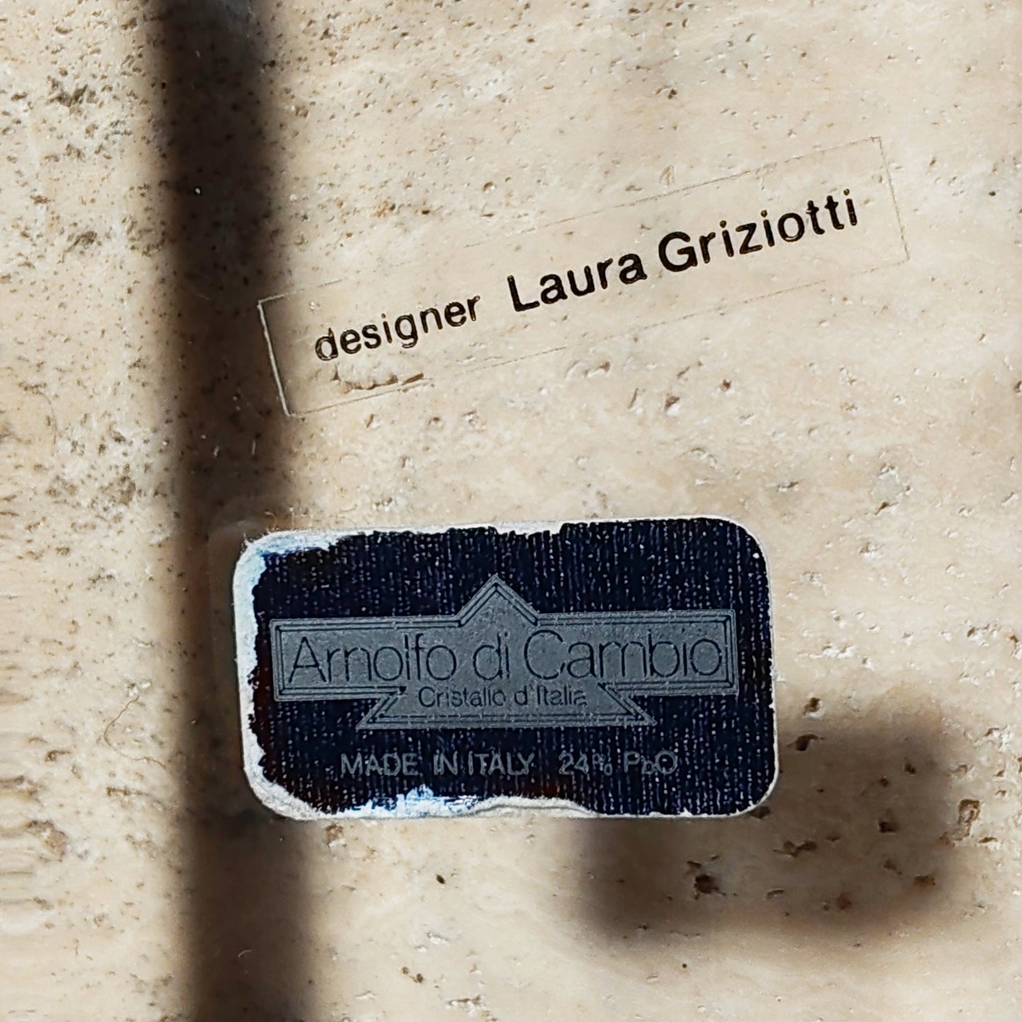 Vintage Ashtray or Catch-all in Crystal by Laura Griziotti for Arnolfo di Cambio - 1970s