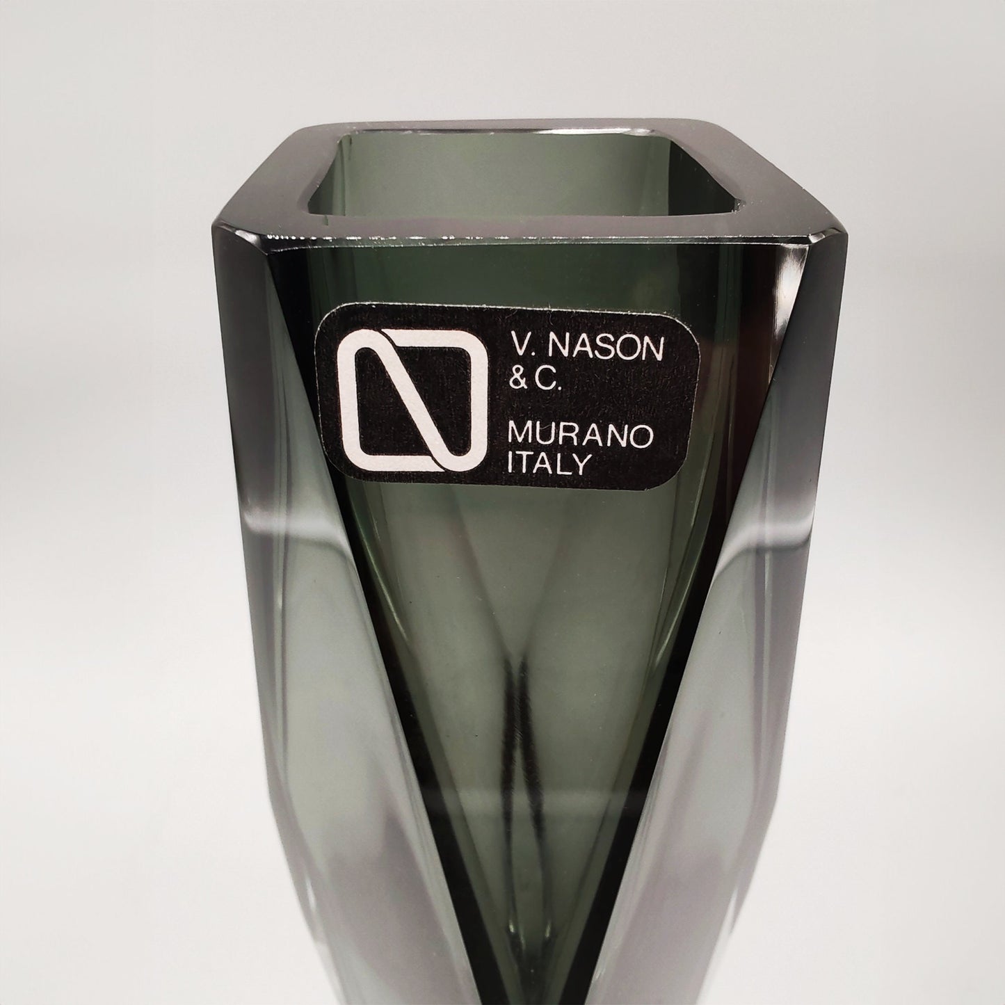 Vintage multifaceted Vase in Murano Glass by Nason - 1960s