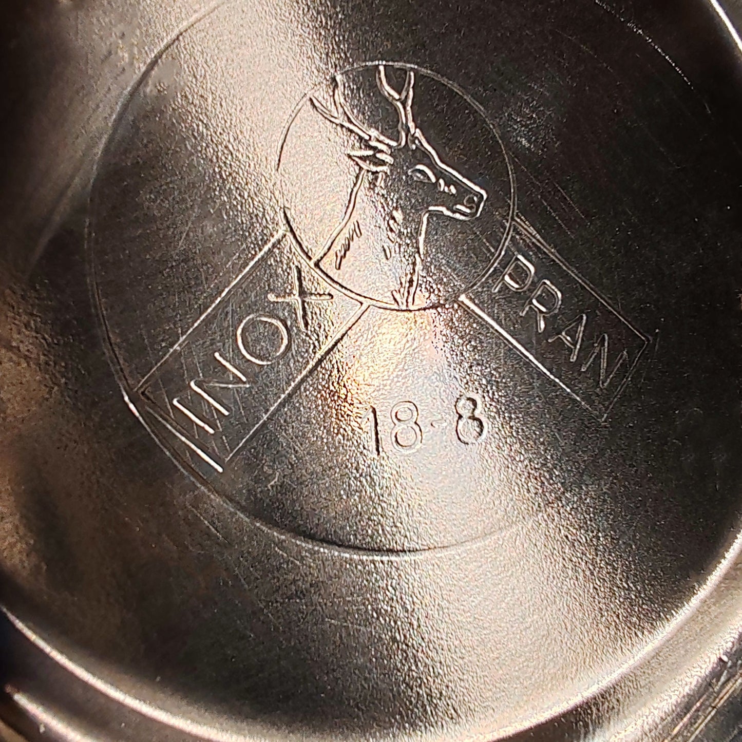 Vintage Glass and Metal set with Ice bucket and 6 glasses by PRAN - 1970s