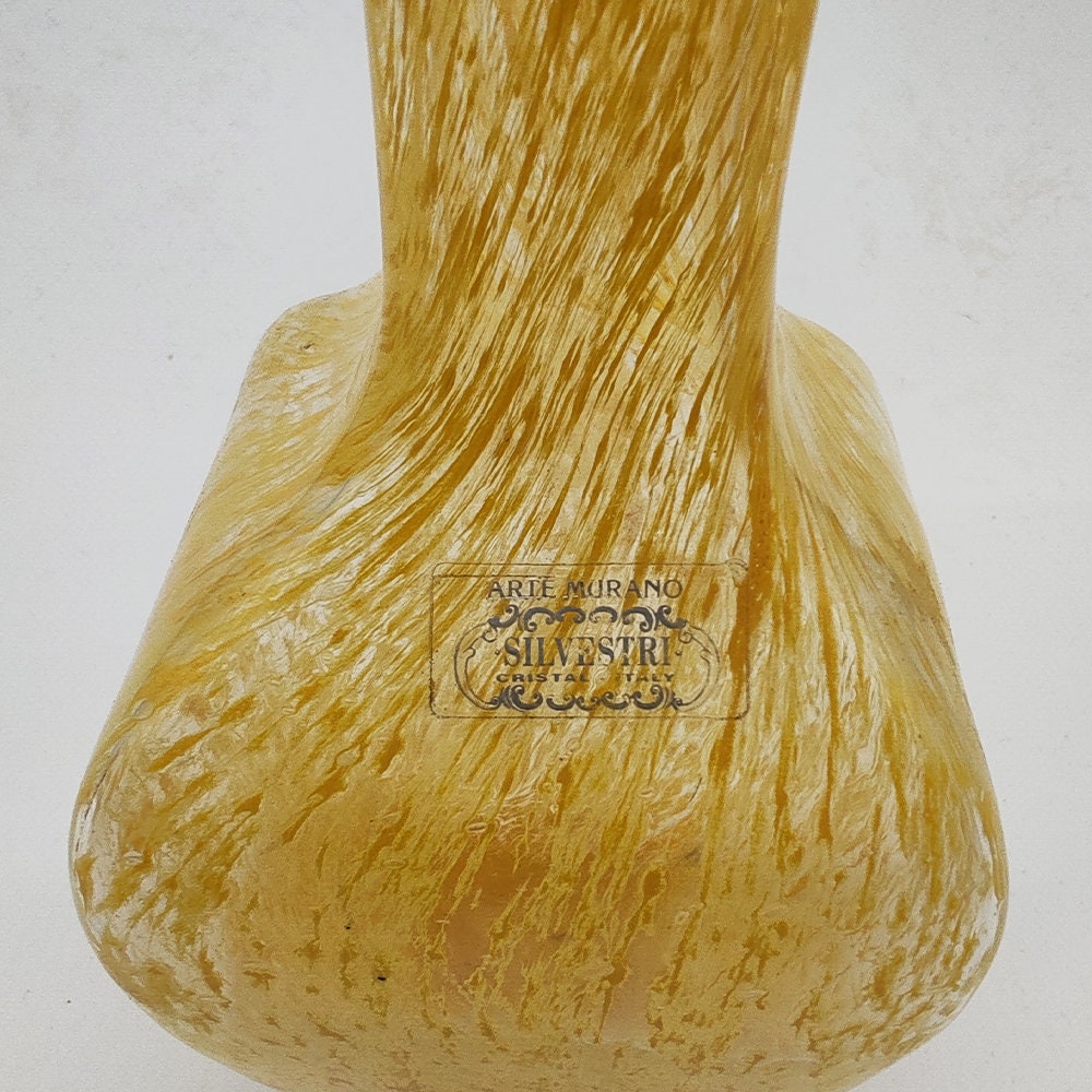 Vintage little Vase Hand Carved in Murano glass by Silvestri - Arte Murano -1960s