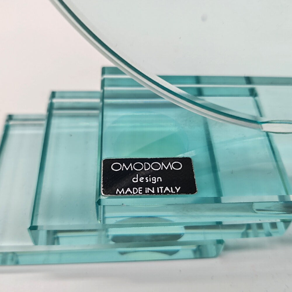 Vintage Crystal Table Clock by Omodomo - 1970s