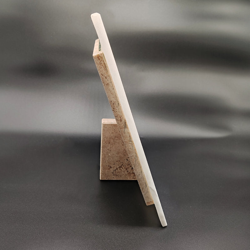 Astonishing big Photo Frame in Onyx and Travertine - made in Italy - 1970s.