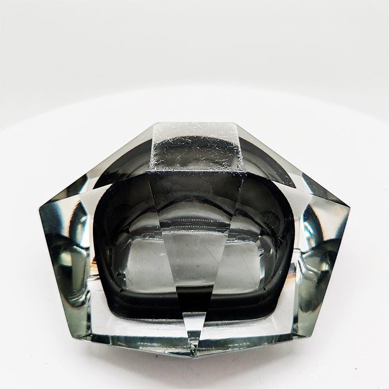 Vintage Big Ashtray or Catch-all in Murano Glass by Flavio Poli for Seguso -1960