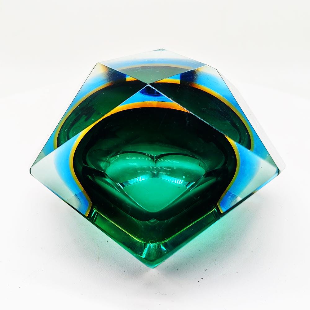 1960s Big Ashtray or Catch-all in Murano Glass by Flavio Poli for Seguso. Made in Italy