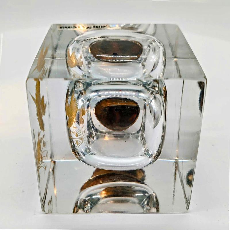 1960s Stunning Lighter in Murano Glass by Pagnin & Bon with Handcrafting 24k Gold finishing. Made in Italy.