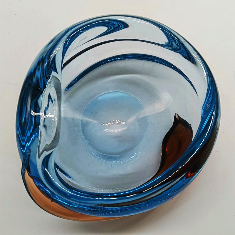 1960s Ashtray or Catch-all in Blown and Handcrafted Murano Glass. Made in Italy.