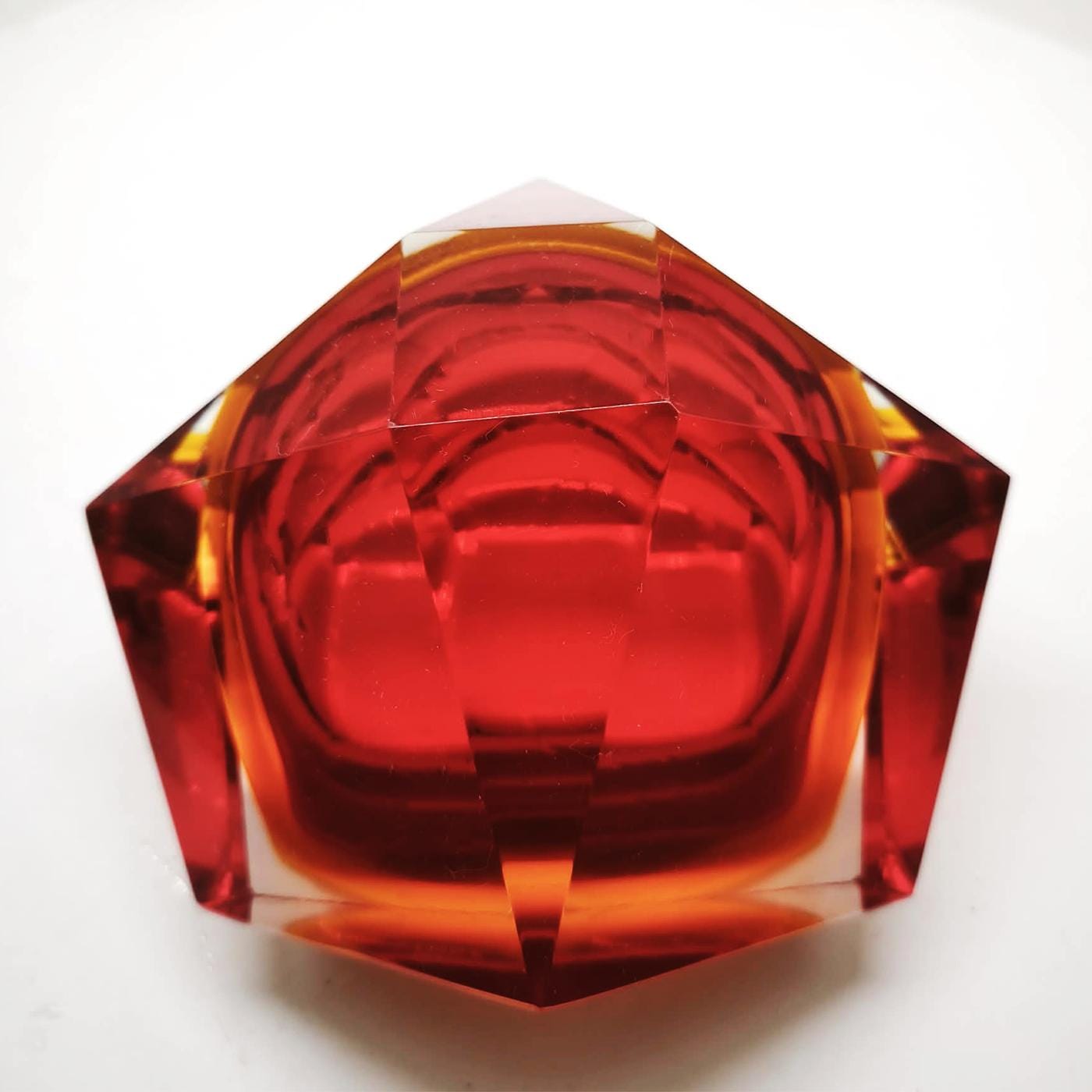 1960s Ashtray or Catch-all in Murano Glass by Flavio Poli for Seguso. 14 cm / 5.51 inches