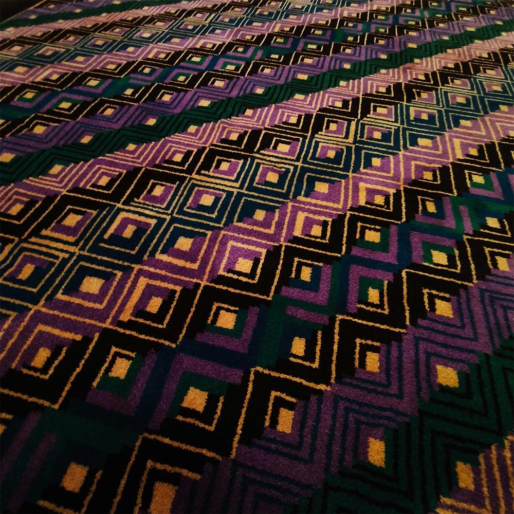 1980S Geometric Rug "Diagonal" by Missoni for T&J Vestor in Pure Wool.