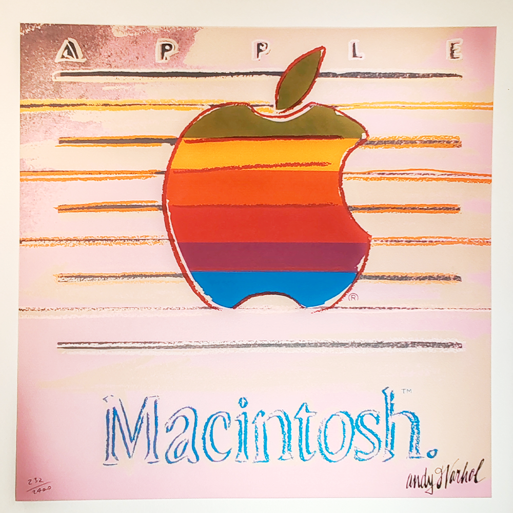 1980s Andy Warhol "Apple - Macintosh" Limited Edition Lithograph by CMOA.