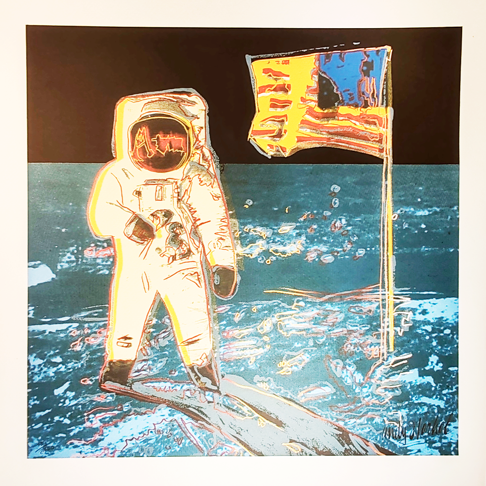 1980s Andy Warhol "The Moon" Limited Edition Lithograph by CMOA.