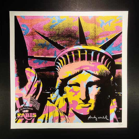 1980s Andy Warhol "Statue of Liberty" Limited Edition Lithograph by CMOA.