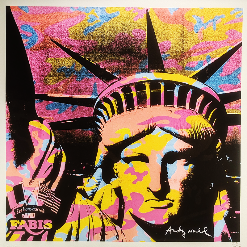 1980s Andy Warhol "Statue of Liberty" Limited Edition Lithograph by CMOA.