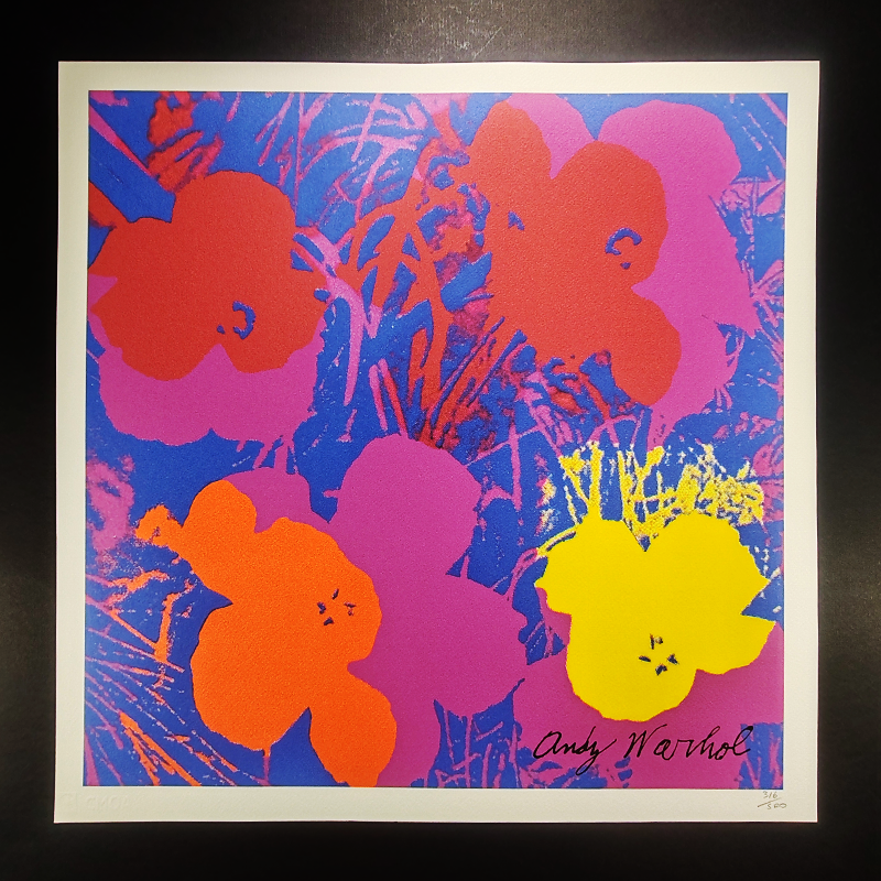 1980s Andy Warhol "Flowers" Limited Edition Lithograph by CMOA.