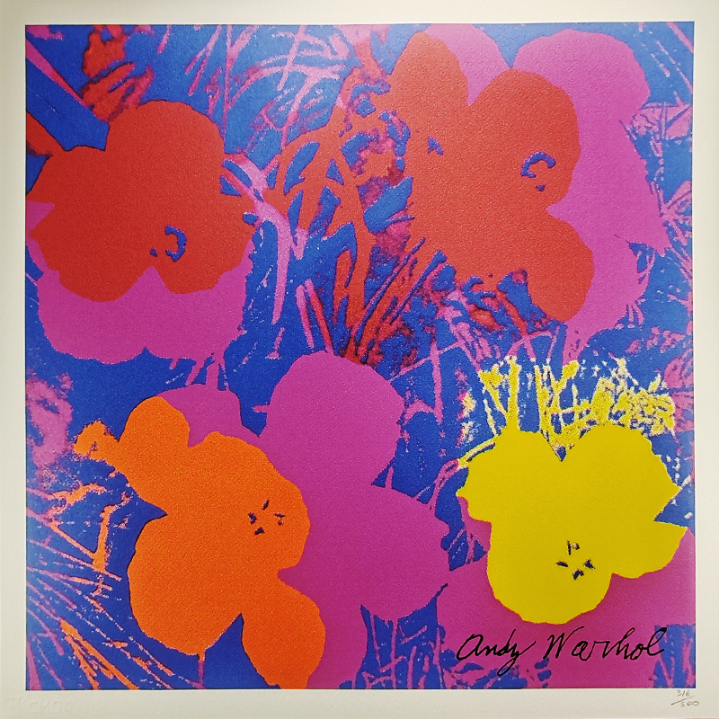 1980s Andy Warhol "Flowers" Limited Edition Lithograph by CMOA.