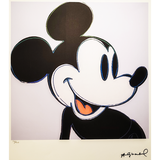 Grey edition Andy Warhol  "Mickey Mouse"  Limited Series Lithograph by Leo Castelli New York.