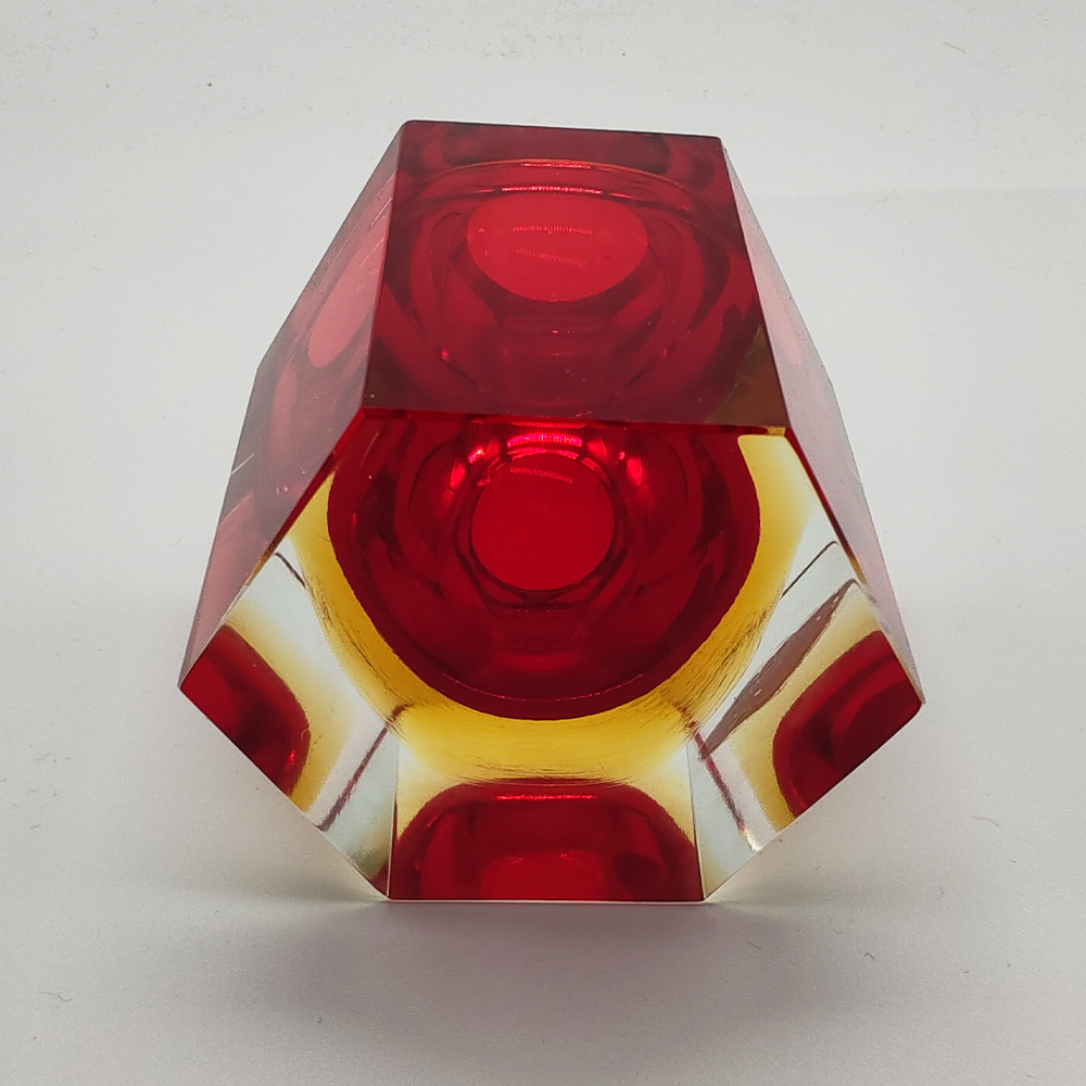 Hexagonal Ashtray or Catch-all in Murano Glass by Flavio Poli for Seguso- 1960s