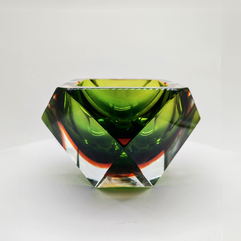 1960s Stunning Huge Ashtray or Catch-all in Murano Glass by Flavio Poli for Seguso. 20 cm - 7.87 inches. Made in Italy,