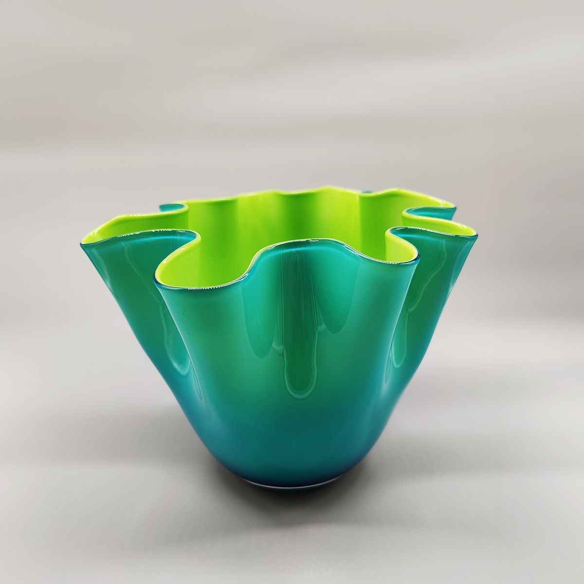 jacketed Fazzoletto Vase in Murano Glass - 1960s