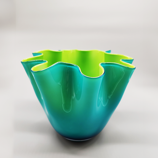 jacketed Fazzoletto Vase in Murano Glass - 1960s