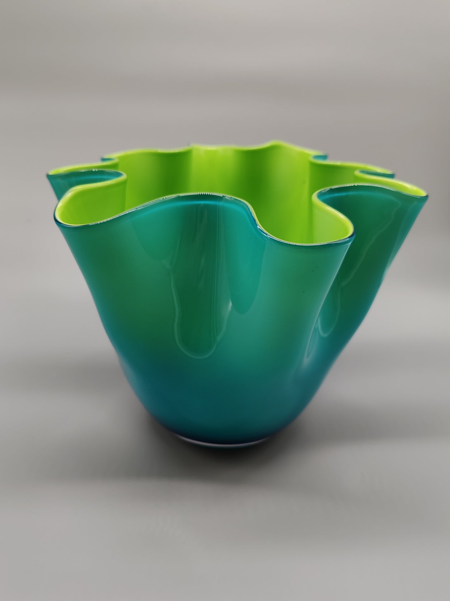 jacketed Fazzoletto Vase in Murano Glass - 1960s