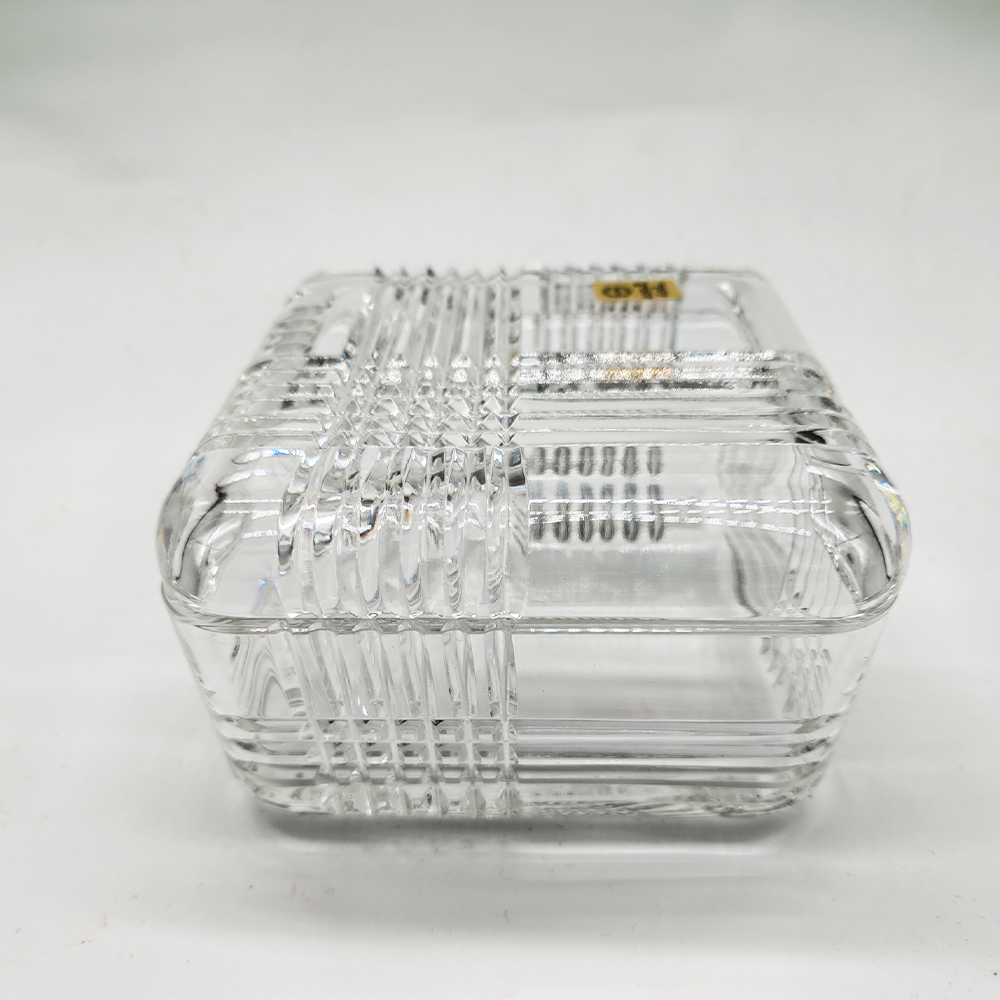 Vintage Crystal Jewelry Box by kristall Krisla - made in Italy - 1970s