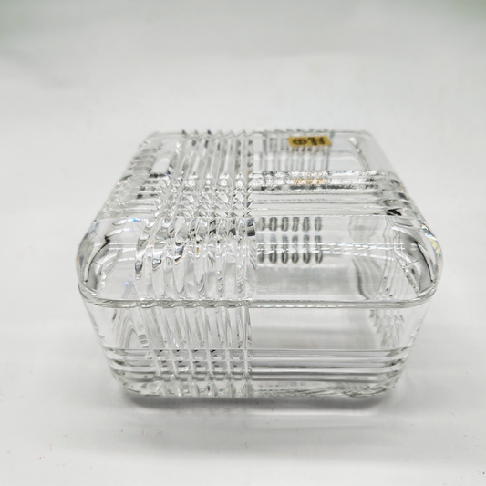 Vintage Crystal Jewelry Box by kristall Krisla - made in Italy - 1970s