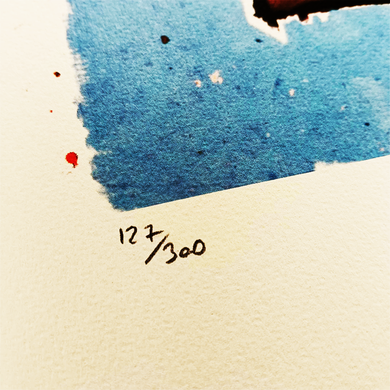 1990s Jean-Michel Basquiat Limited Edition Lithograph numbered in pencil.