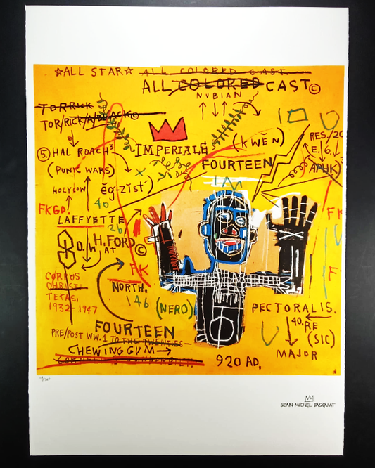1990s Jean-Michel Basquiat Limited Edition Lithograph numbered in pencil.