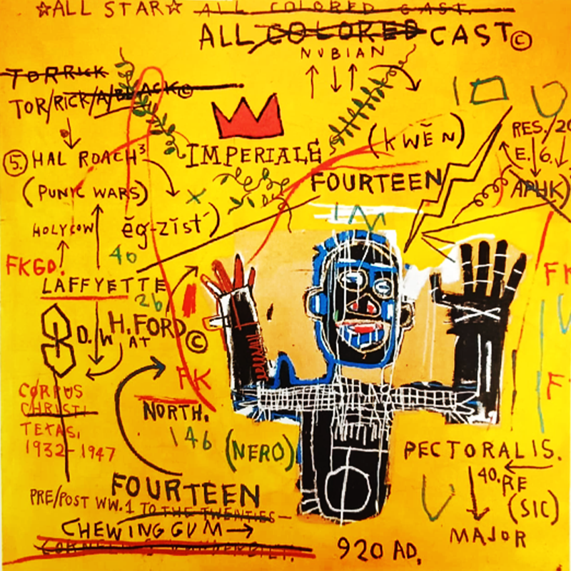 1990s Jean-Michel Basquiat Limited Edition Lithograph numbered in pencil.