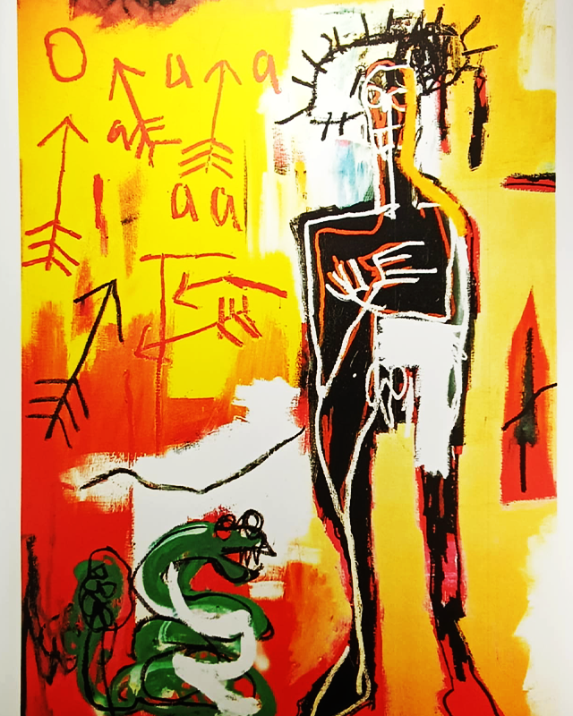 1990s Jean-Michel Basquiat Limited Edition Lithograph numbered in pencil.