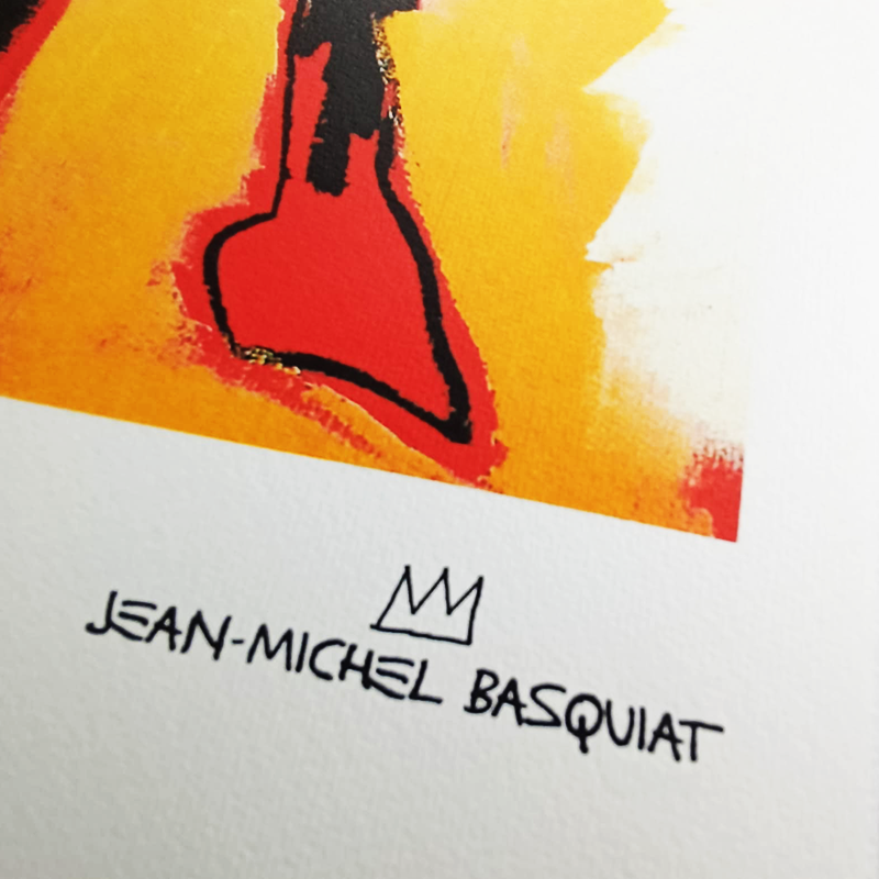 1990s Jean-Michel Basquiat Limited Edition Lithograph numbered in pencil.