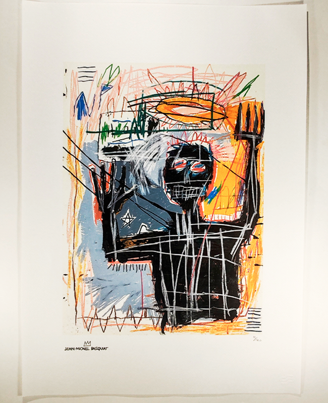 1980s Jean-Michel Basquiat Limited Edition Lithograph.