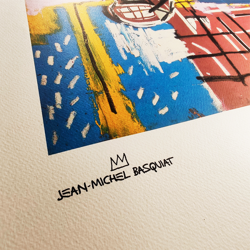 1980s Jean-Michel Basquiat Limited Edition Lithograph.