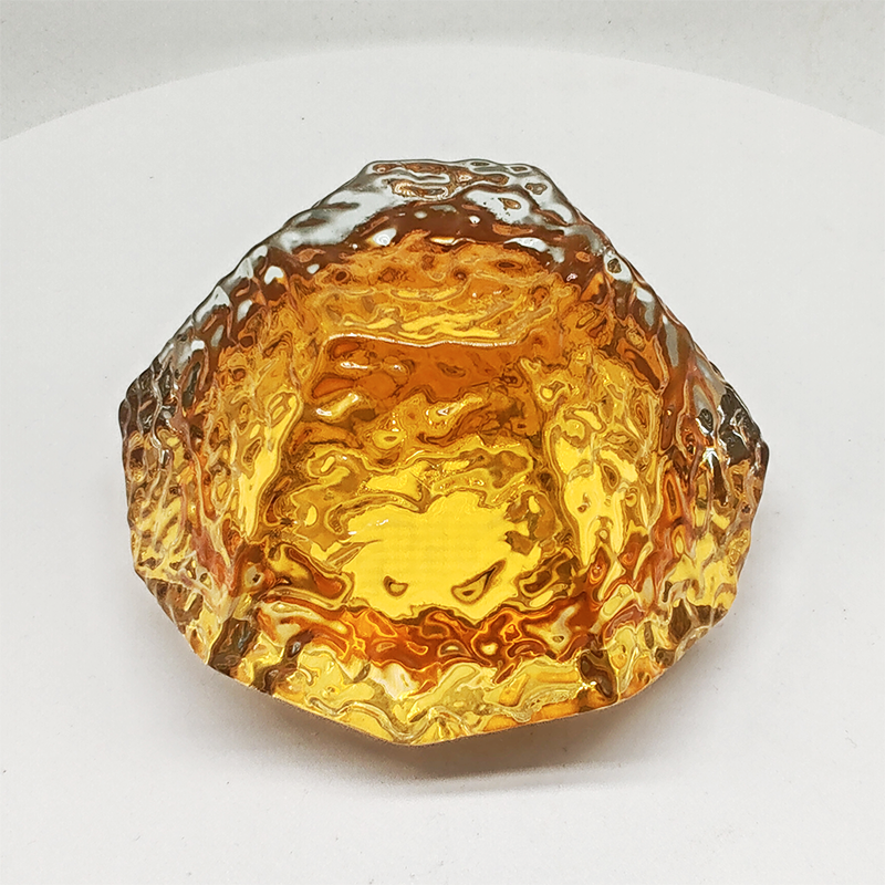 1960s Stunning Rare Gold Ashtray or Catch-all in Murano Glass by Mandruzzato. Made in Italy.