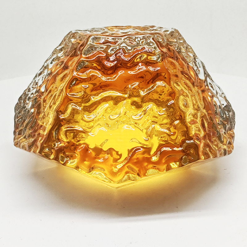 1960s Stunning Rare Gold Ashtray or Catch-all in Murano Glass by Mandruzzato. Made in Italy.