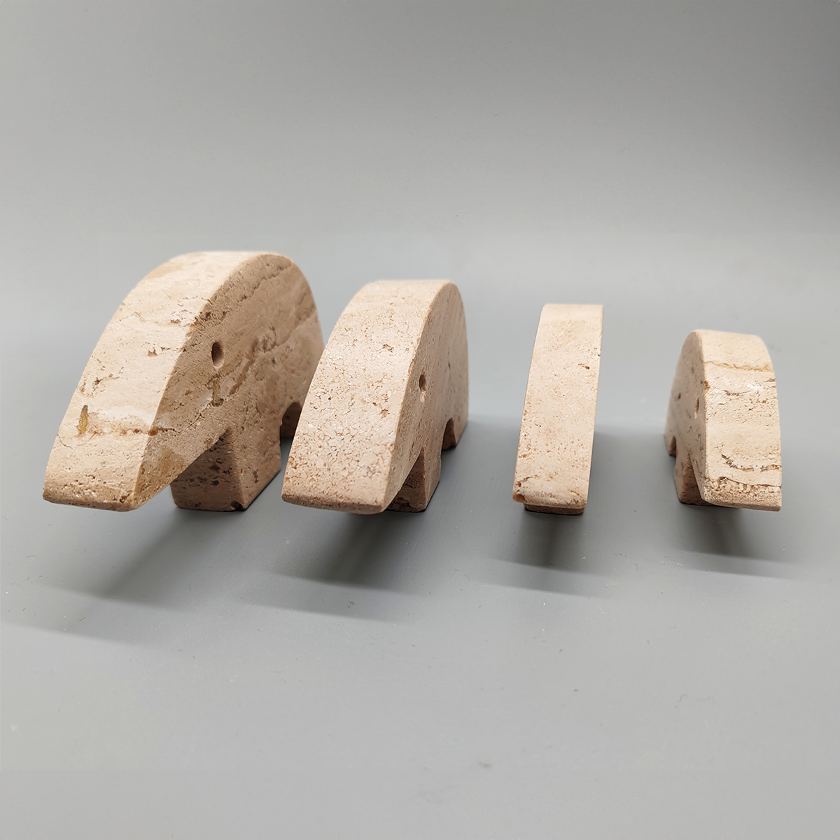 Big Travertine Anteater Sculptures by Enzo Mari for F.lli Mannelli -  Set of 4 1970s