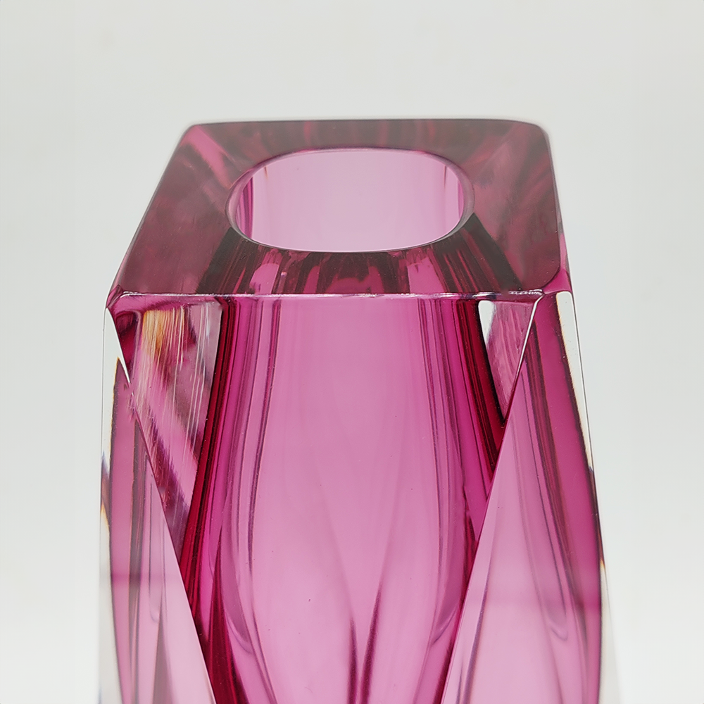 Vintage Big Pink Vase in Murano Glass by Flavio Poli for Seguso - 1960s