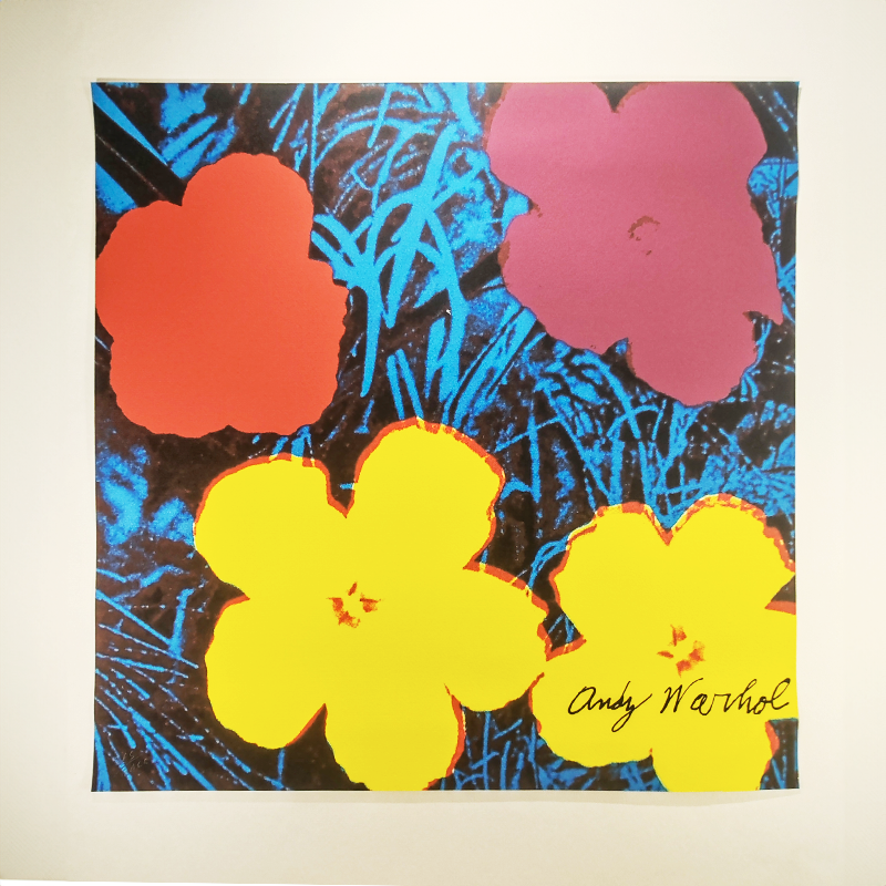 1980s Andy Warhol " Flowers " Limited Edition Lithograph by CMOA - Carnegie Museum of Art - Pittsburgh.