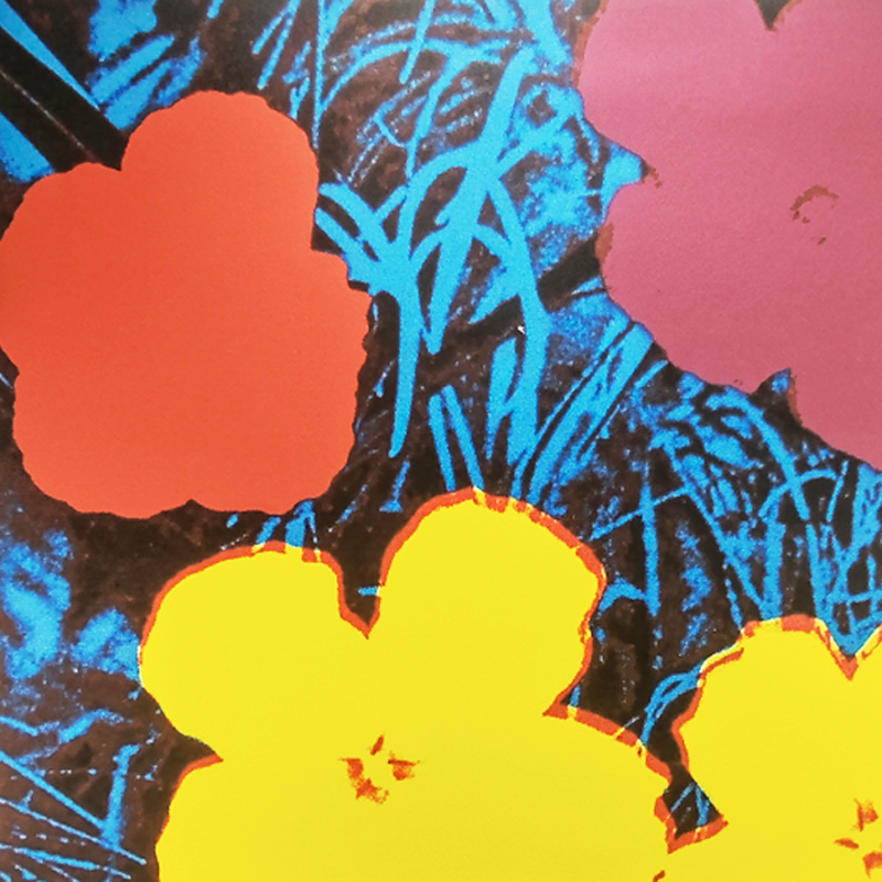 1980s Andy Warhol " Flowers " Limited Edition Lithograph by CMOA - Carnegie Museum of Art - Pittsburgh.