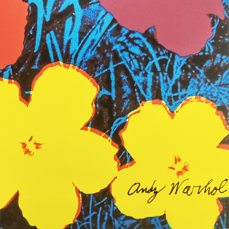 1980s Andy Warhol " Flowers " Limited Edition Lithograph by CMOA - Carnegie Museum of Art - Pittsburgh.