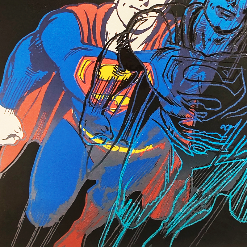 1980s Andy Warhol " Superman " Limited Edition Lithograph by CMOA - Carnegie Museum of Art - Pittsburgh.